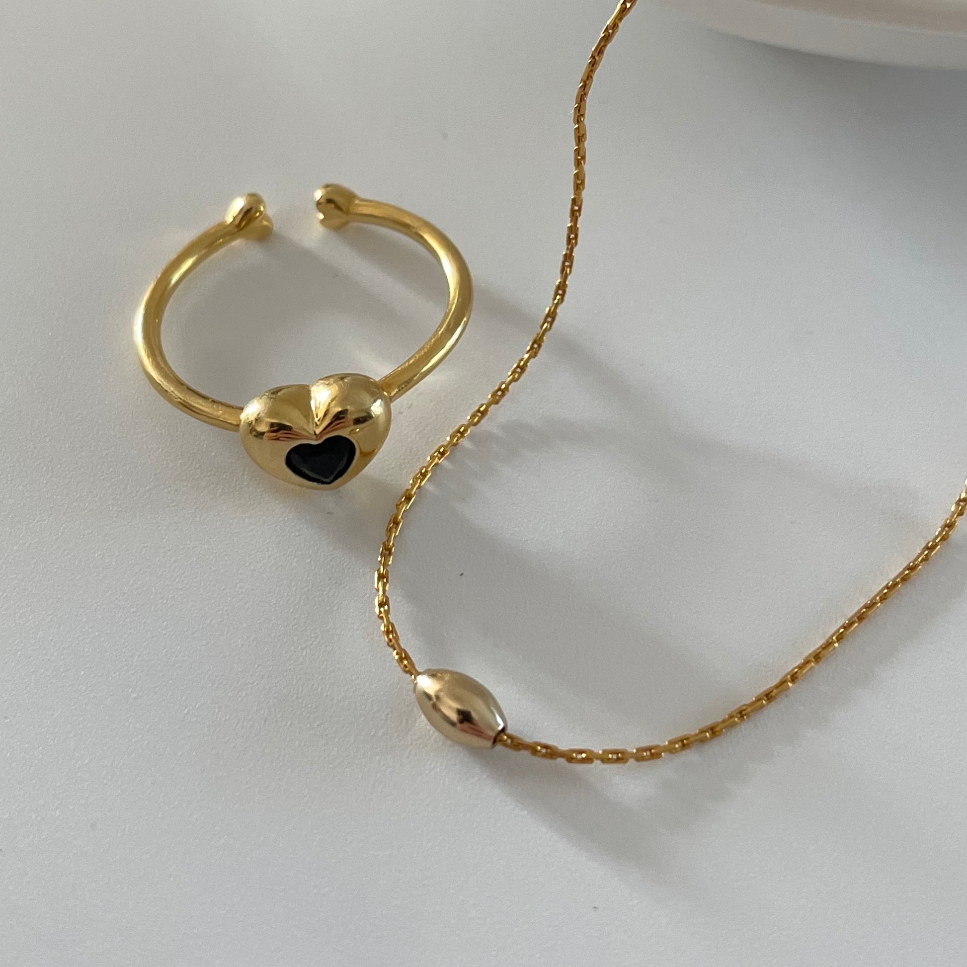 Gold-plated small bean necklace Fairysbox