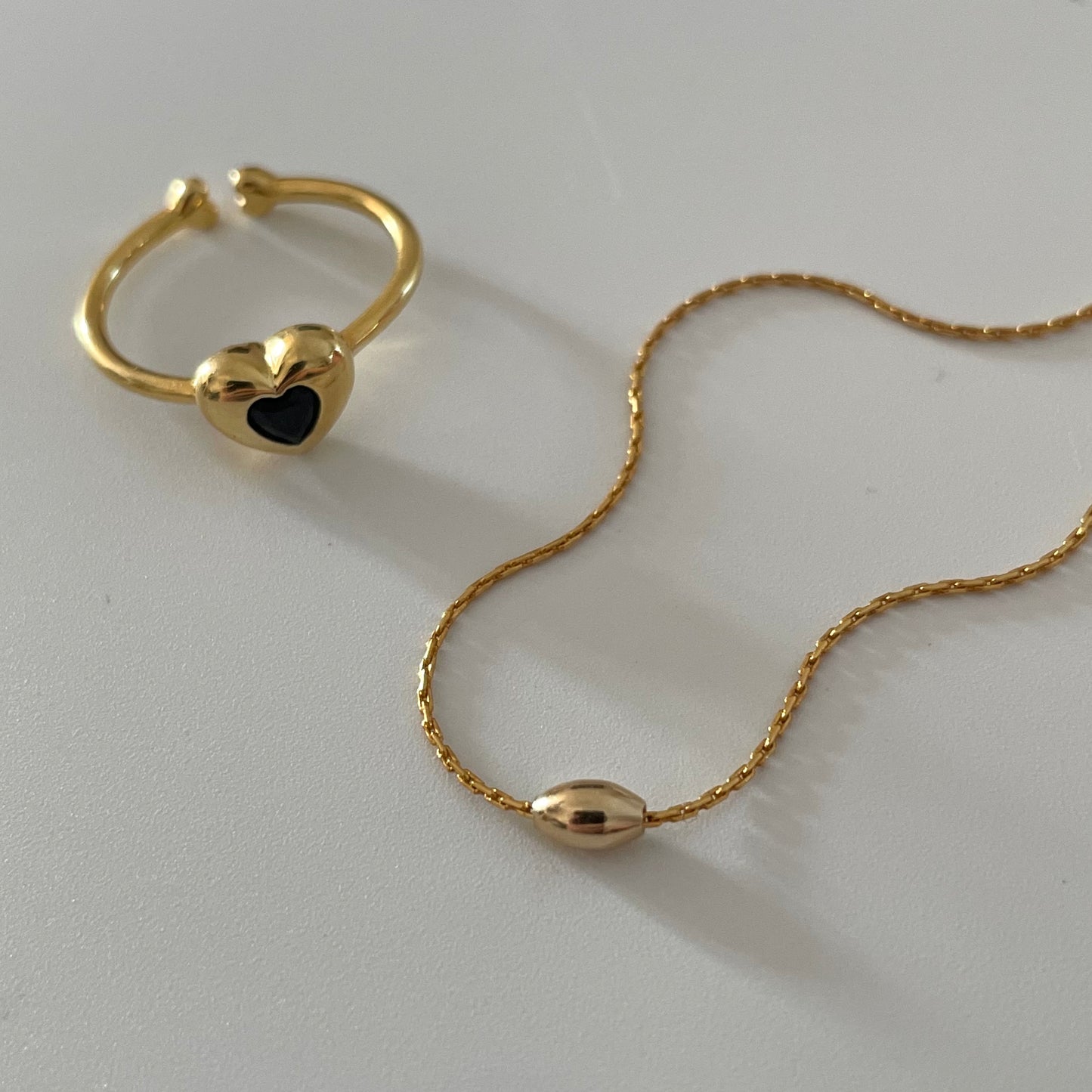 Gold-plated small bean necklace Fairysbox