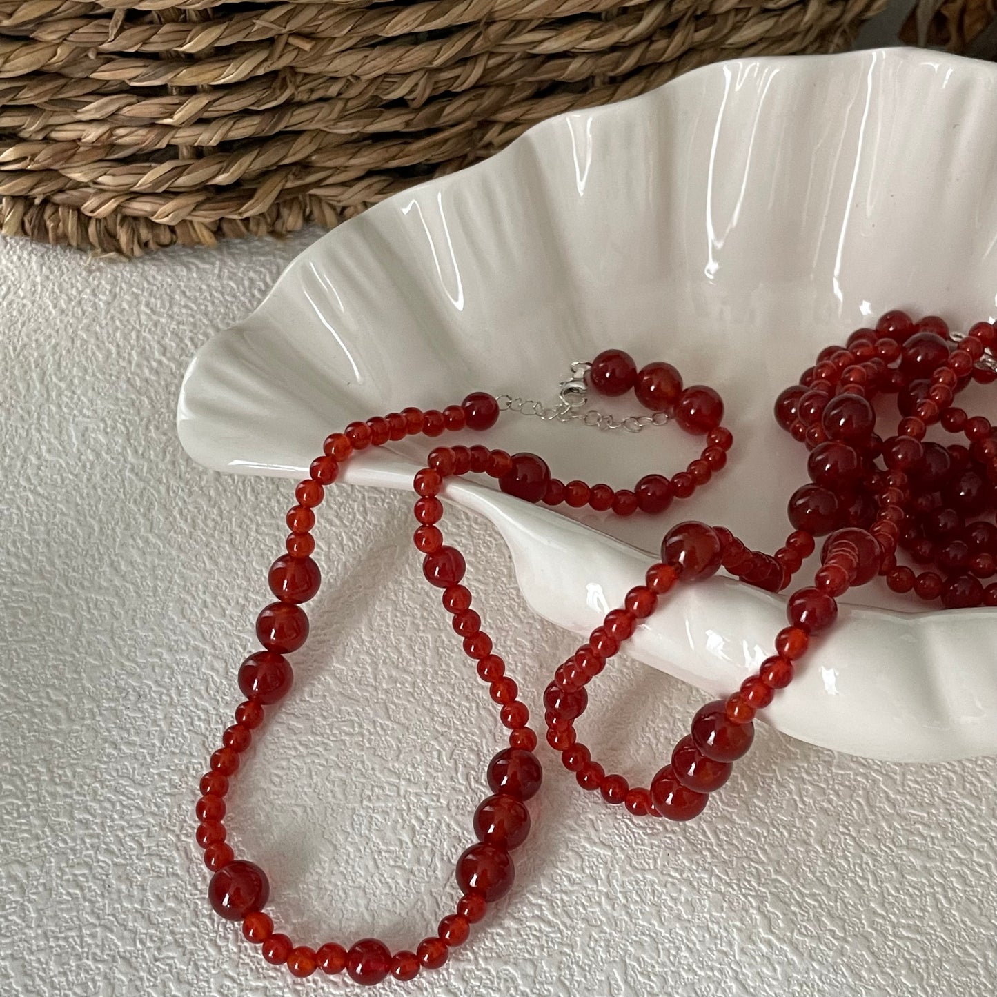 Red agate double layer necklace - Fortune Necklace - Manifest Lucky Necklace -Increase luck and Success -Improves physical strength Fairysbox