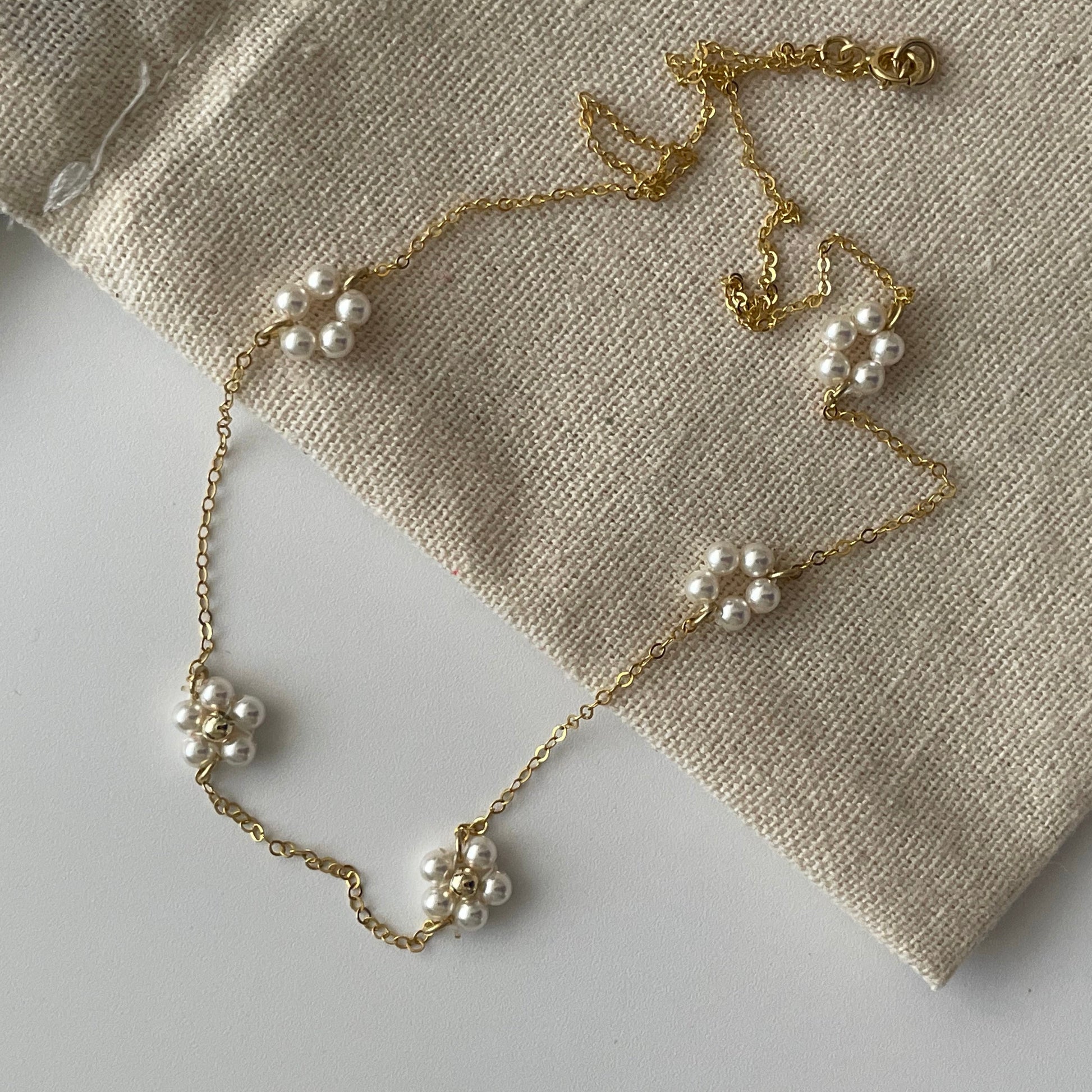 Swarovski Flowers
Pearl Necklace Fairysbox